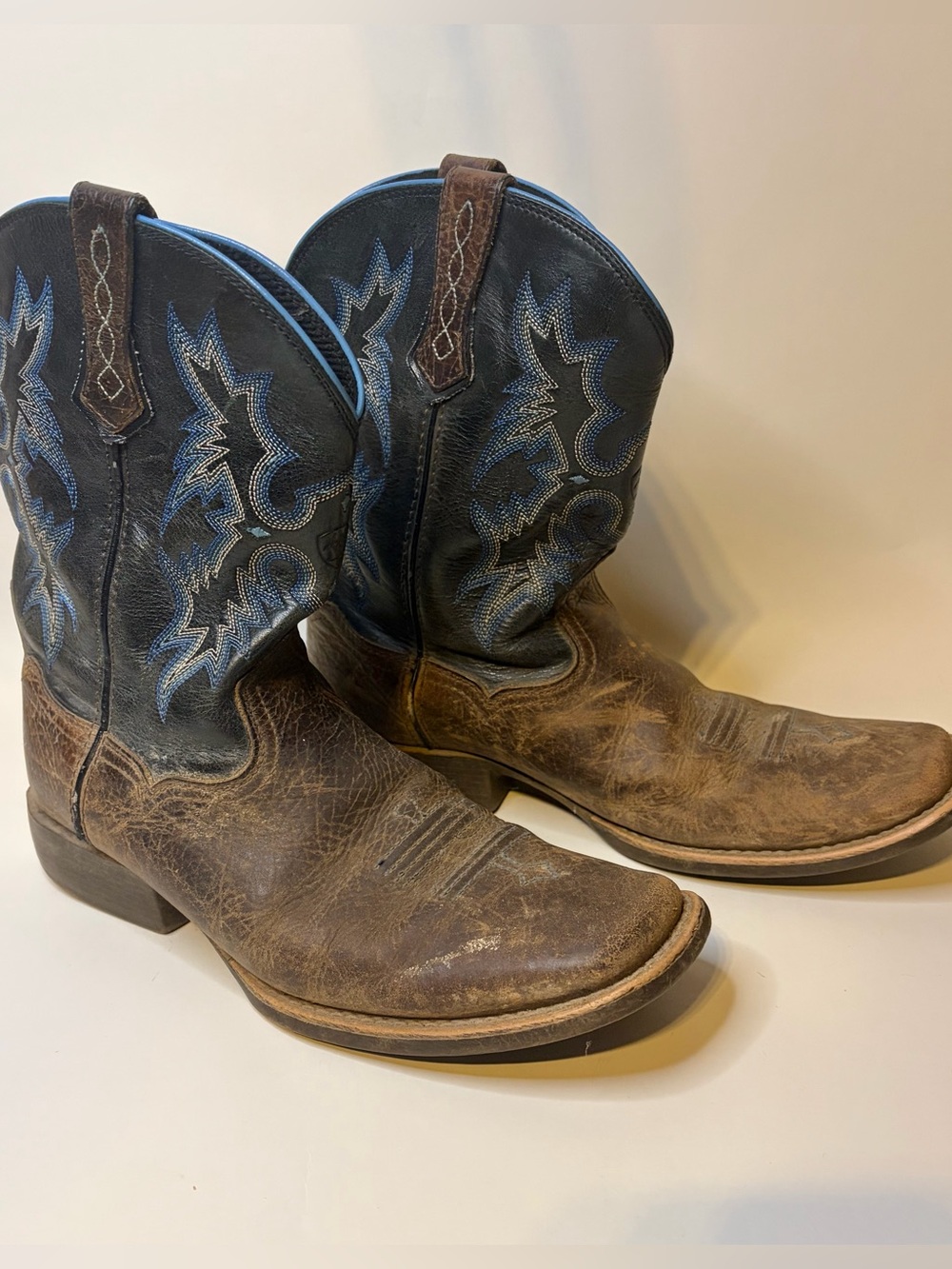 Ariat Kids Tombstone Western Cowboy Boots Youth Size 5 Leather Square Toe 100127